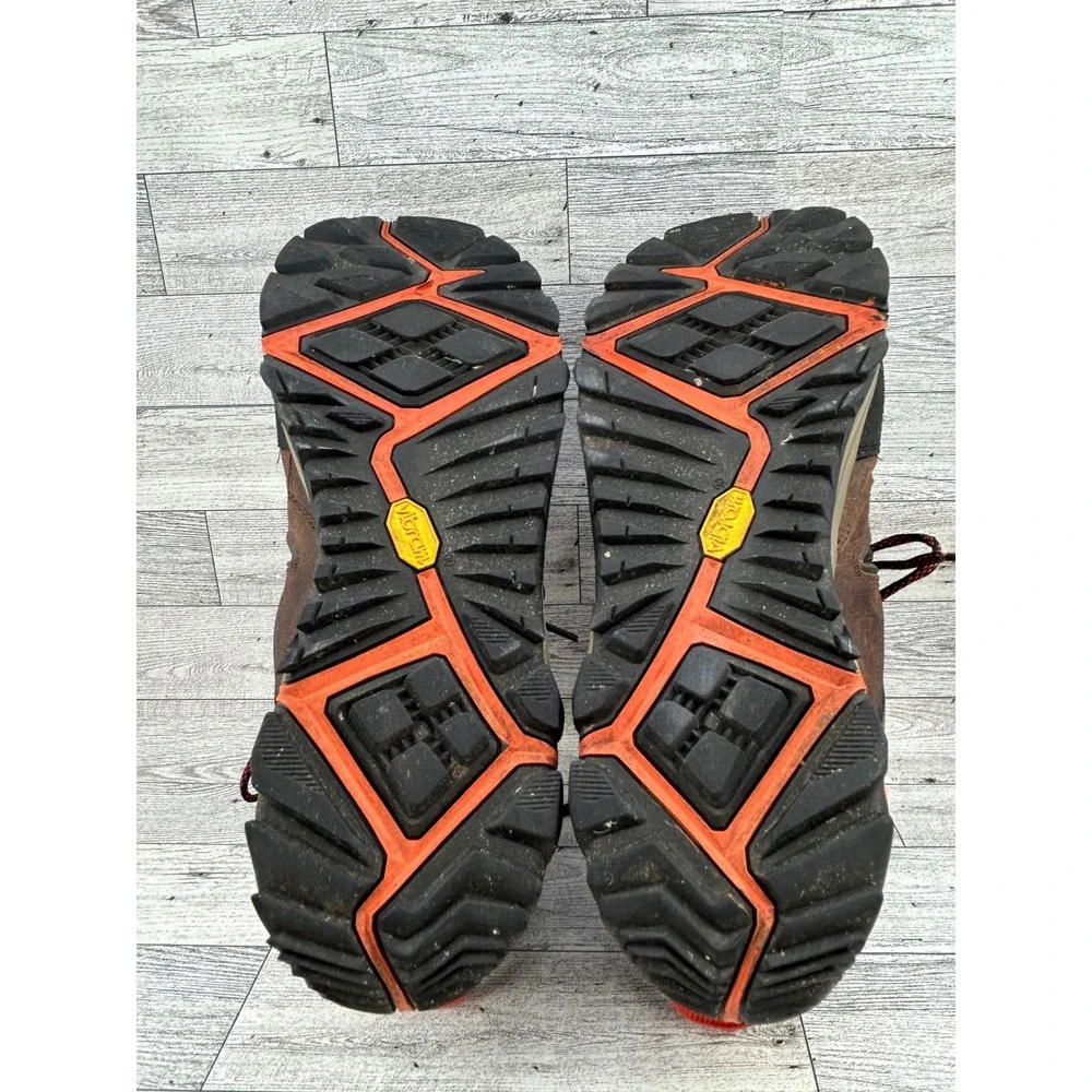 Merrell Clay Performance Men Sz 11.5 Hiking Boots Brown Orange Waterproof J09397